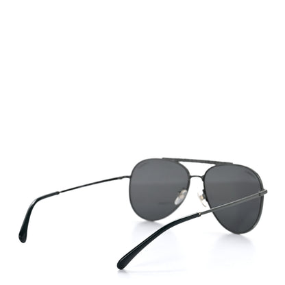 Chanel Metal Pilot Aviator Sunglasses 4231 Black 4 of 8