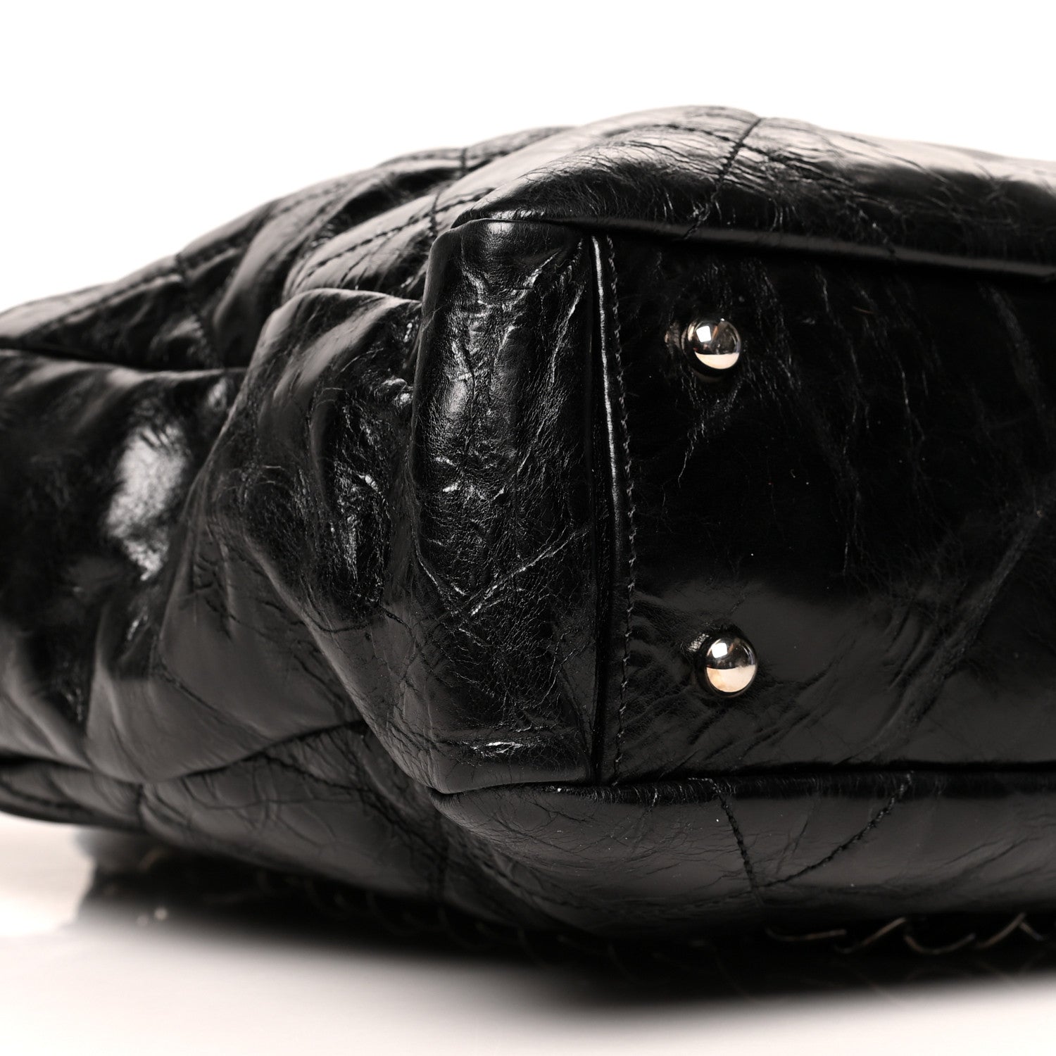 Chanel Glazed Calfskin Lambskin Portobello Tote Black 9 of 11