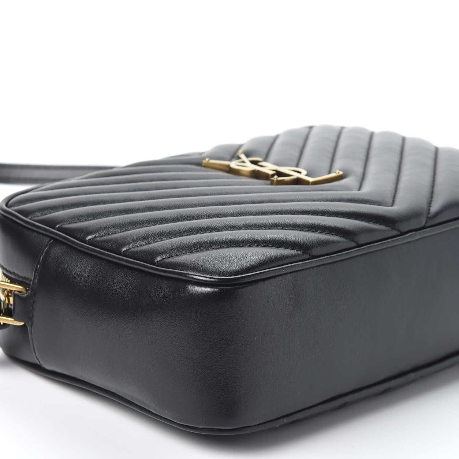 Saint Laurent Calfskin Matelasse Monogram Lou Camera Bag Black 5 of 9