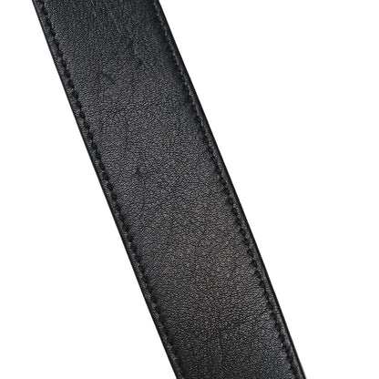 Saint Laurent Smooth Calfskin Monogram Square Buckle Belt 85 34 Black 6 of 9