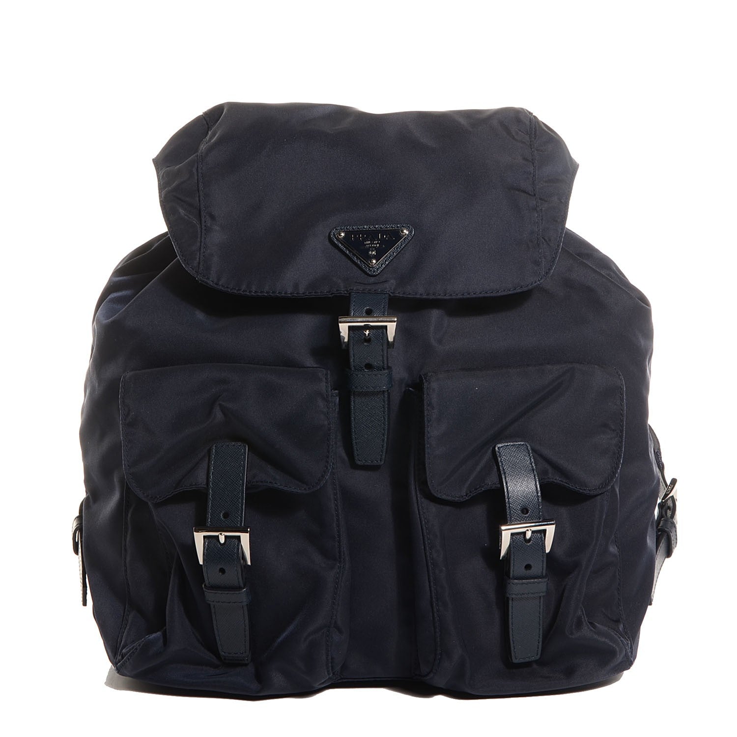 Prada Tessuto Nylon Vela Medium Backpack Blue 1 of 10