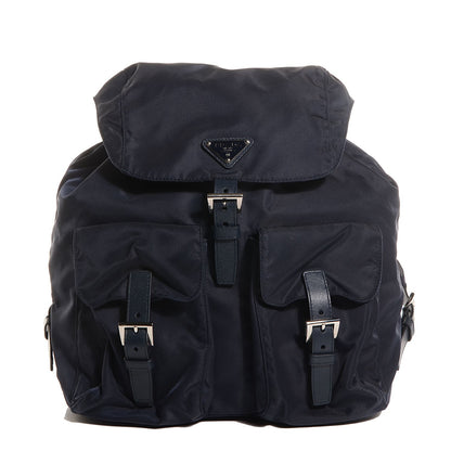 Prada Tessuto Nylon Vela Medium Backpack Blue 1 of 10