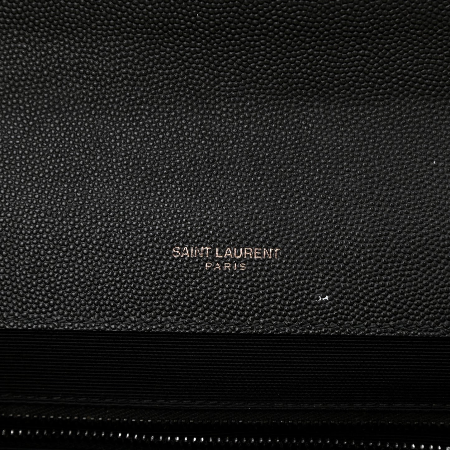 Grain De Poudre Textured Mixed Matelasse Large Triquilt Monogram Monochrome Satchel Black