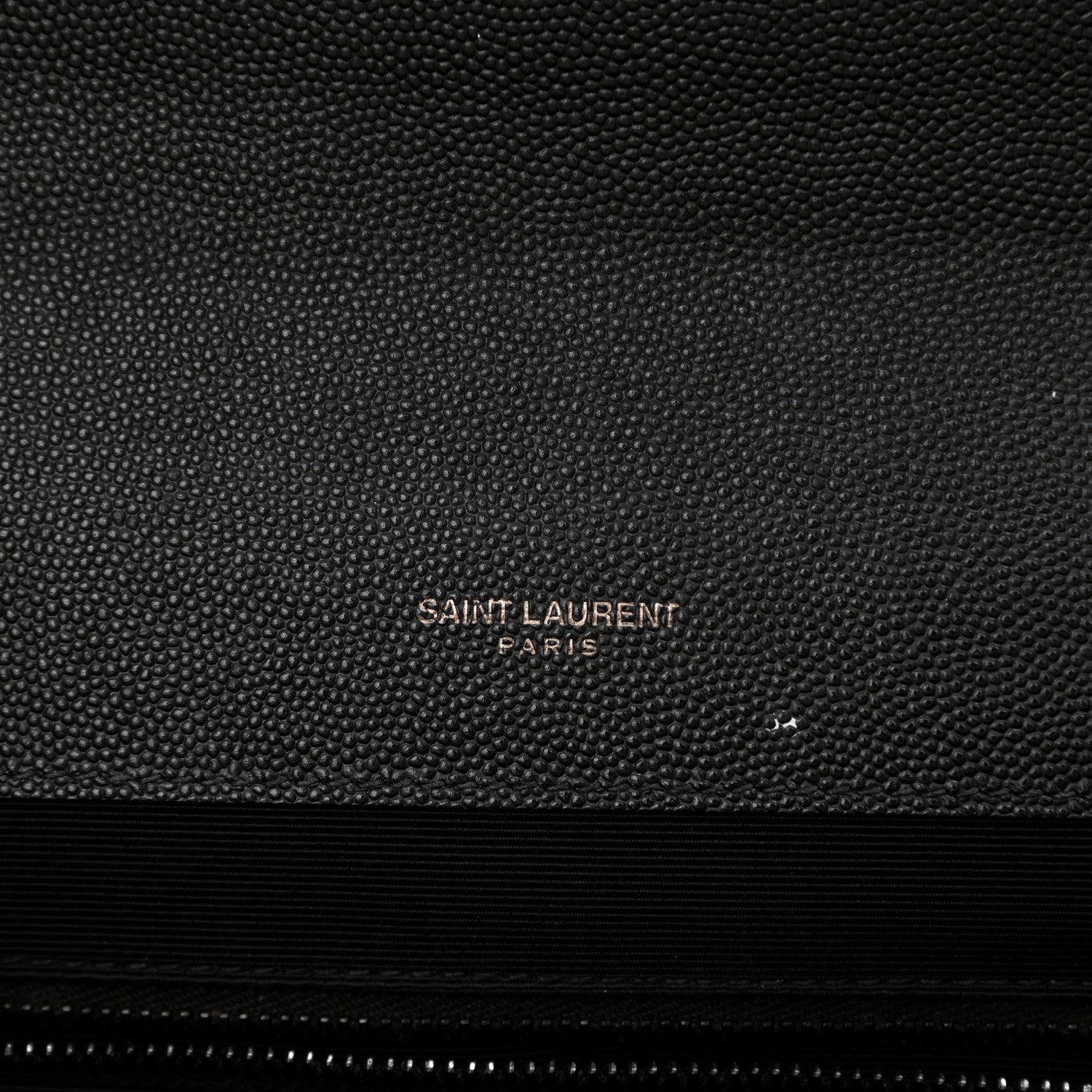 Saint Laurent Grain De Poudre Textured Mixed Matelasse Large Triquilt Monogram Monochrome Satchel Black 6 of 15