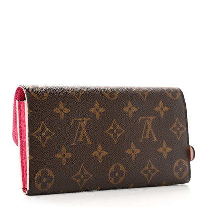 Louis Vuitton Monogram Bloom Flower Emilie Wallet Fuchsia 3 of 12