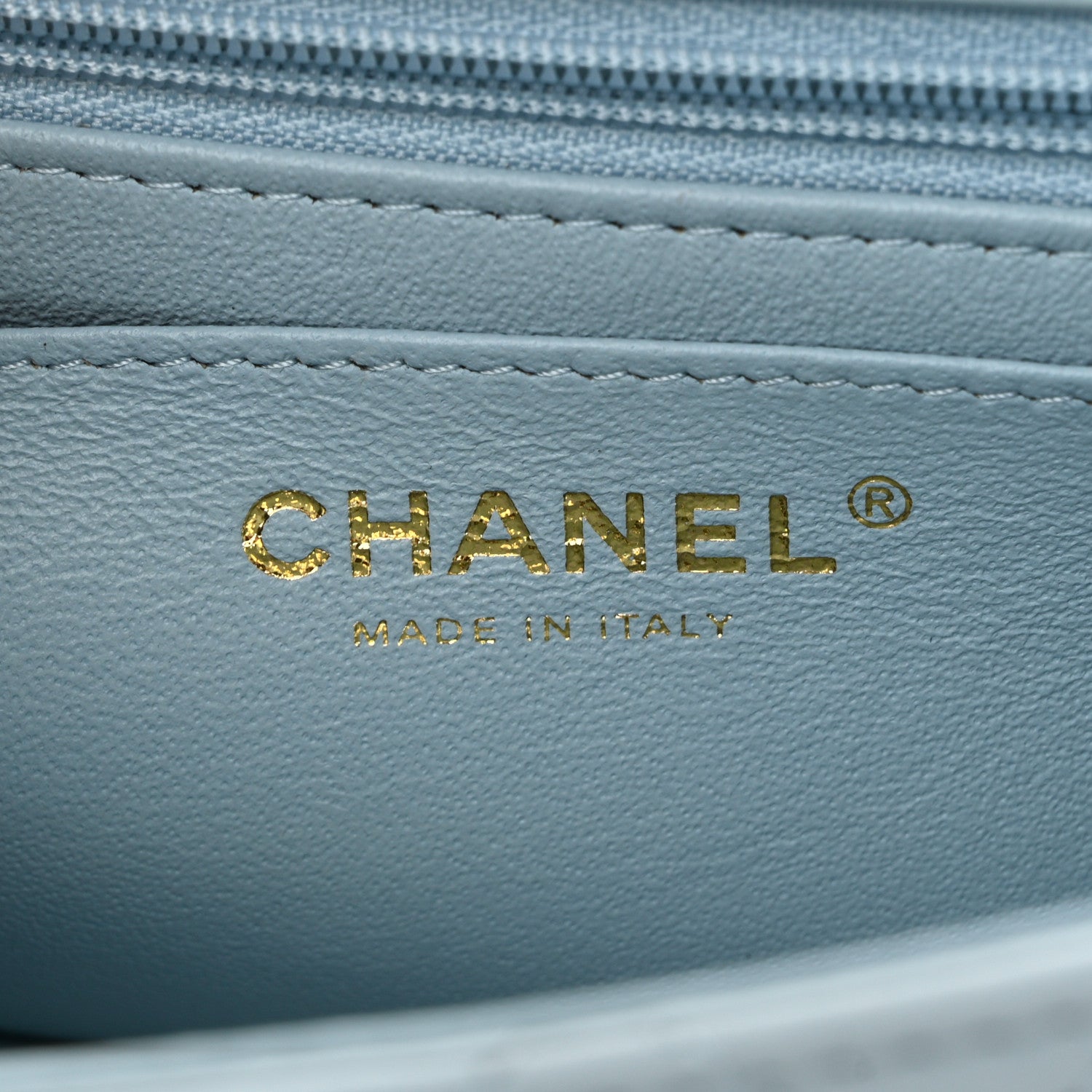 Chanel Lambskin Quilted Mini Top Handle Rectangular Flap Light Blue 6 of 10