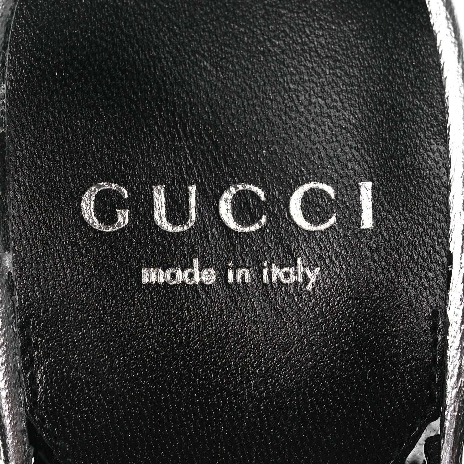 Gucci Nappa Silk High Heel Sandals 37.5 Argento 9 of 10
