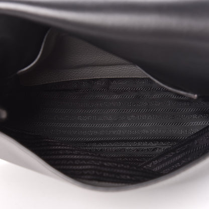 Prada Vitello Daino Flap Shoulder Bag Marmo 5 of 12