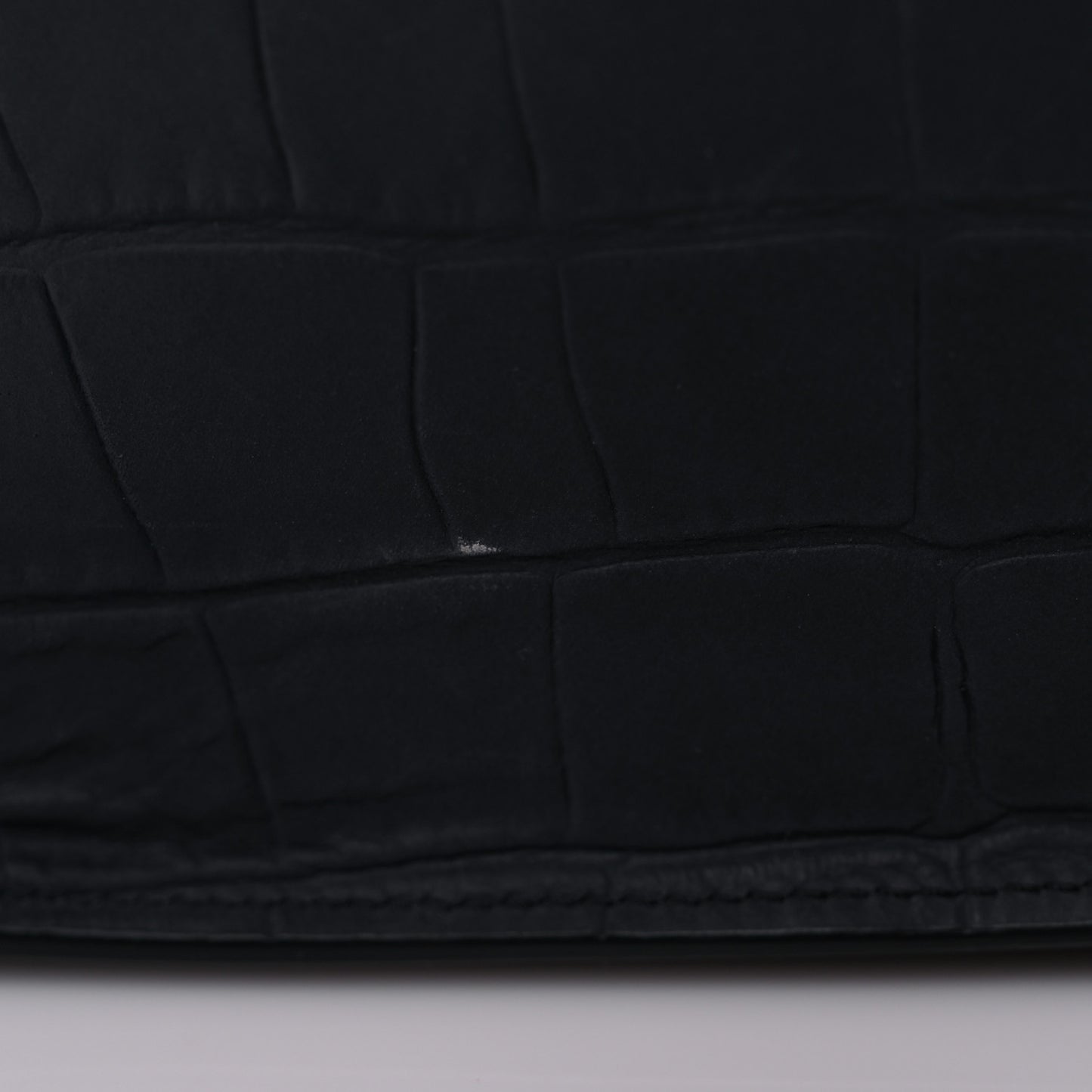 Crocodile Embossed Calfskin Medium Phantom Luggage Navy Blue
