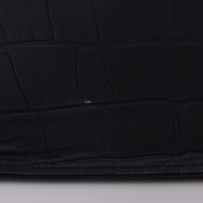 Celine Crocodile Embossed Calfskin Medium Phantom Luggage Navy Blue 24 of 25
