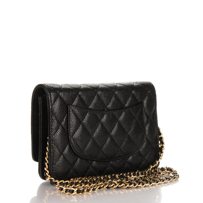 Chanel Caviar Quilted Wallet On Chain WOC Black 3 of 8