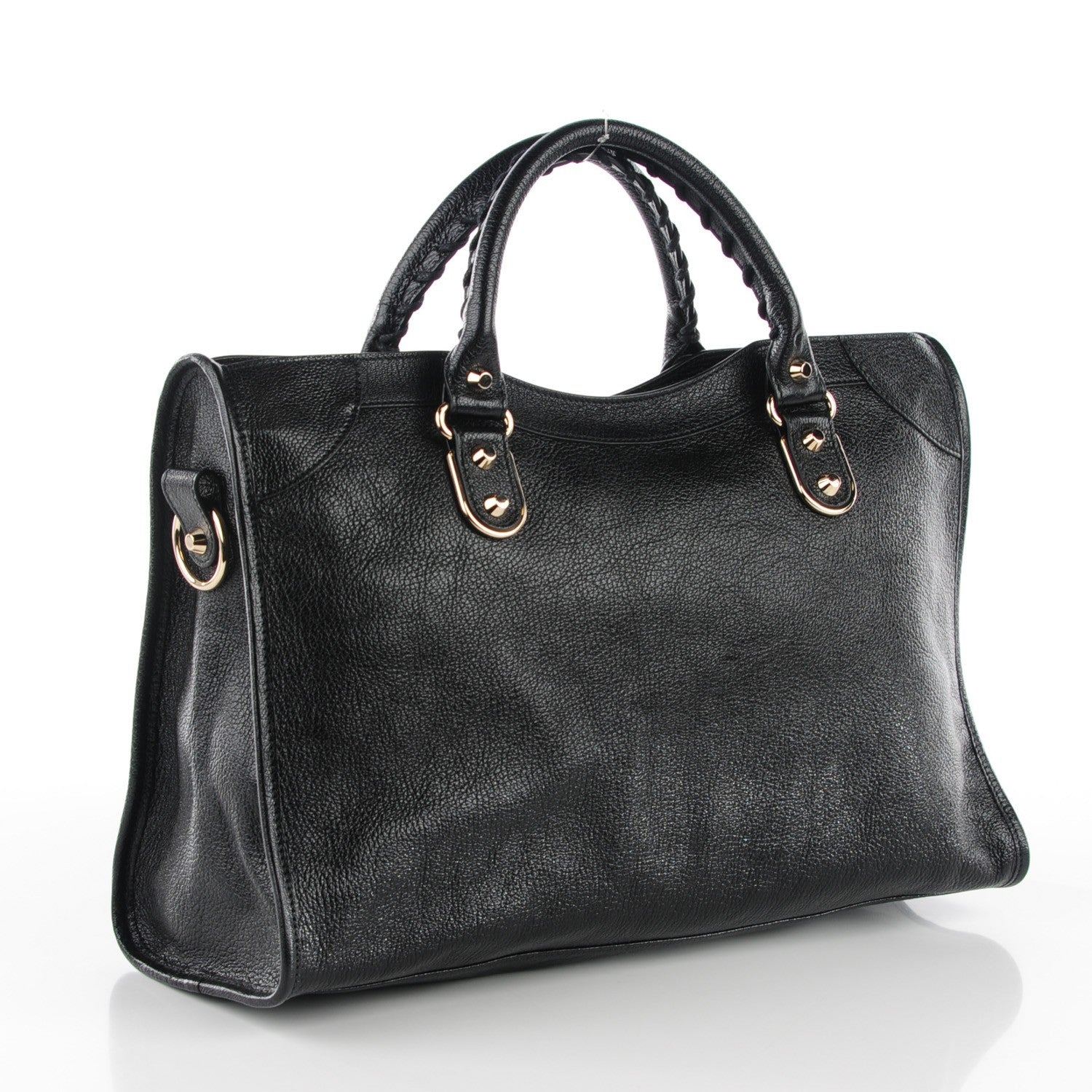 Balenciaga Chevre Gold Metallic Edge Hardware City Black 3 of 15