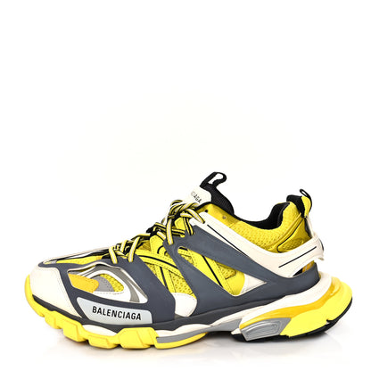 Balenciaga Mesh Nylon Mens Track Sneakers 44 Yellow Black White 1 of 7