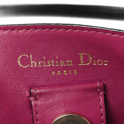 Christian Dior Bullcalf Medium Diorissimo Tote Black Rose Indien 6 of 13