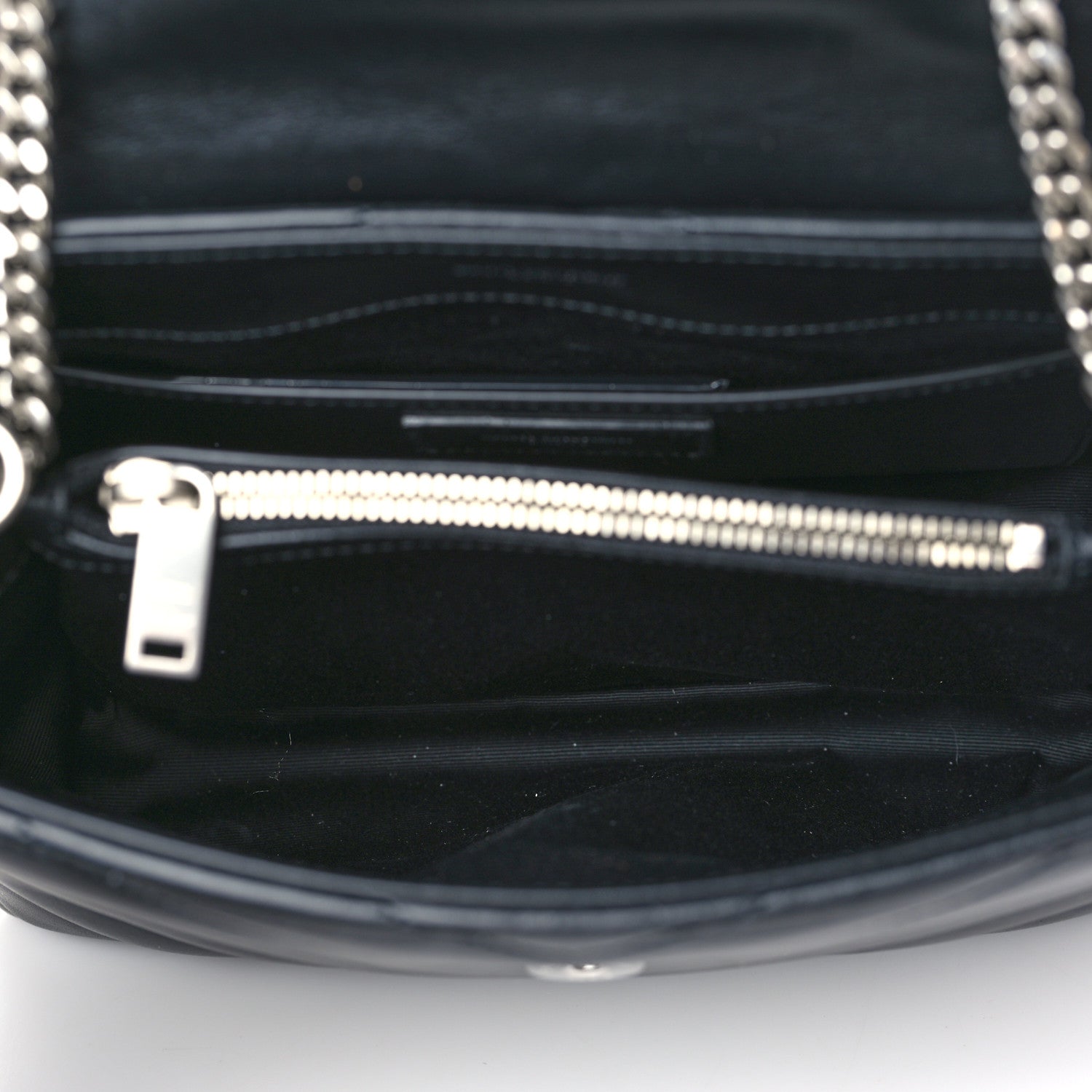 Saint Laurent Calfskin Y Quilted Monogram Small Loulou Chain Satchel Black 6 of 10