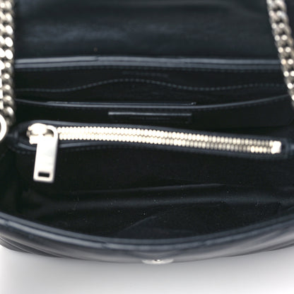 Saint Laurent Calfskin Y Quilted Monogram Small Loulou Chain Satchel Black 6 of 10