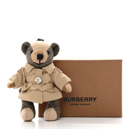 Burberry Cashmere Thomas Trench Teddy Bear Keychain Charm Camel 6 of 6