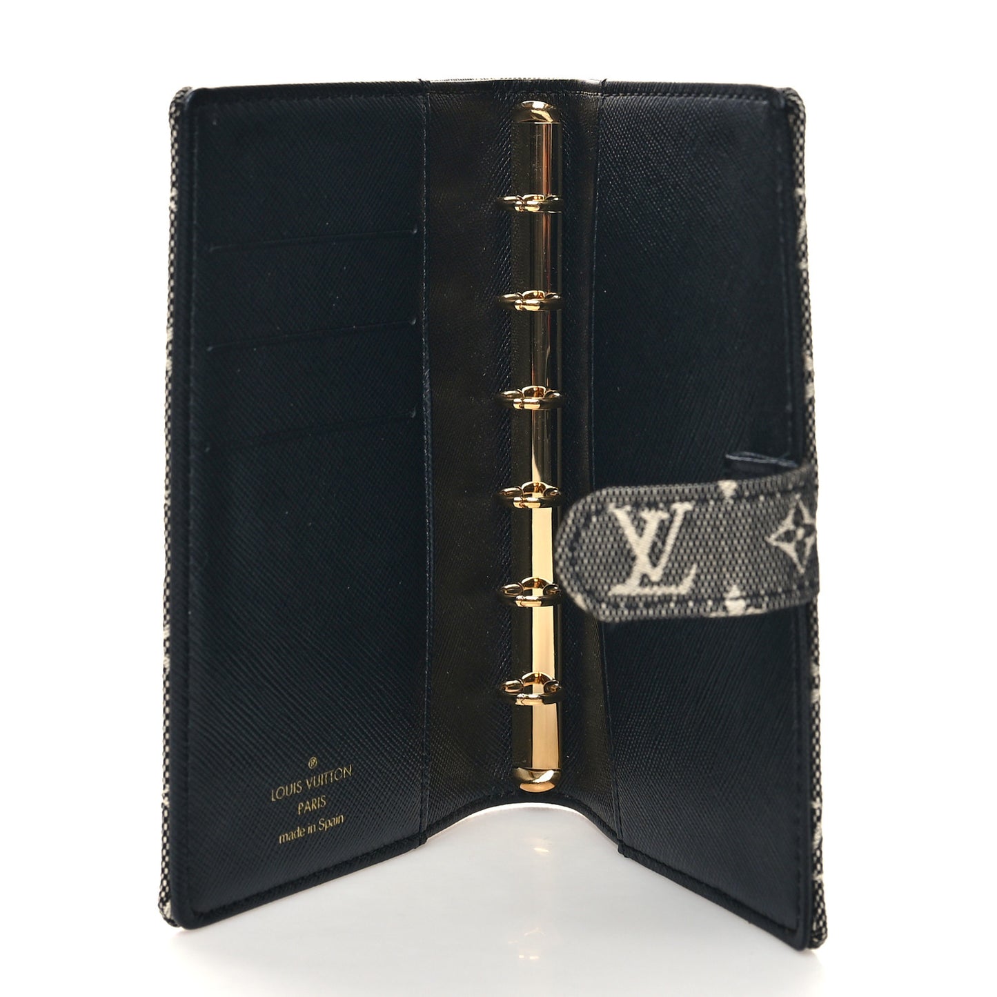 Mini Monogram Small Ring Agenda Cover Black