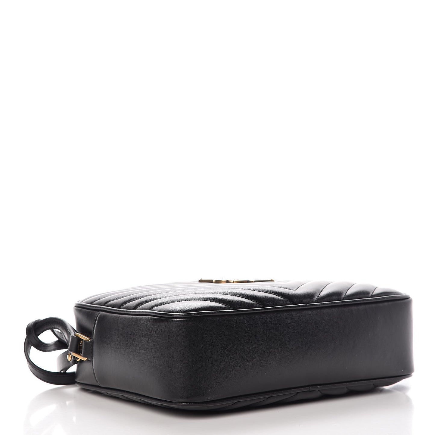 Calfskin Matelasse Monogram Lou Camera Bag Black