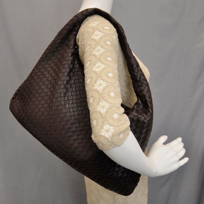 Bottega Veneta Nappa Intrecciato Large Veneta Hobo Ebano 2 of 8