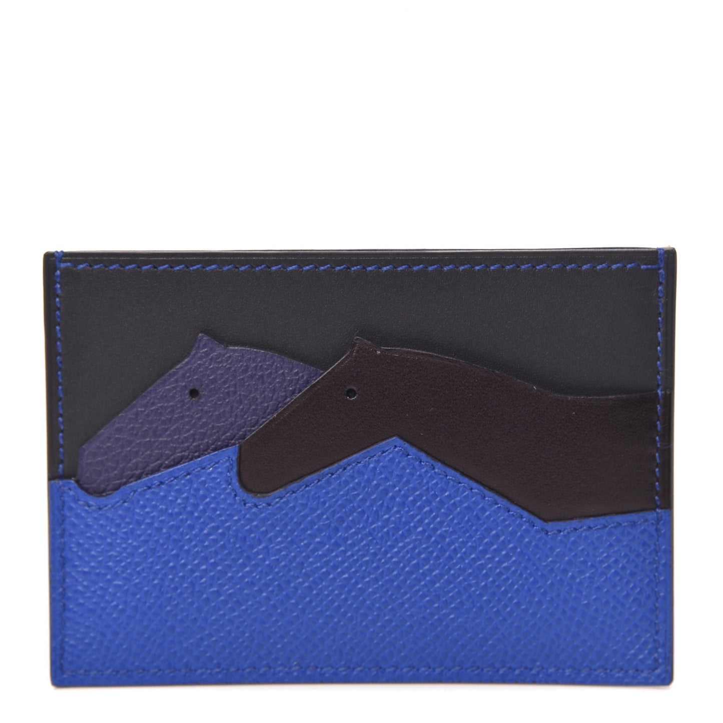 Epsom Evercalf Evercolor Sombrero Les Petits Chevaux Card Holder Bleu Royal Bleu Indigo Encre Obscur