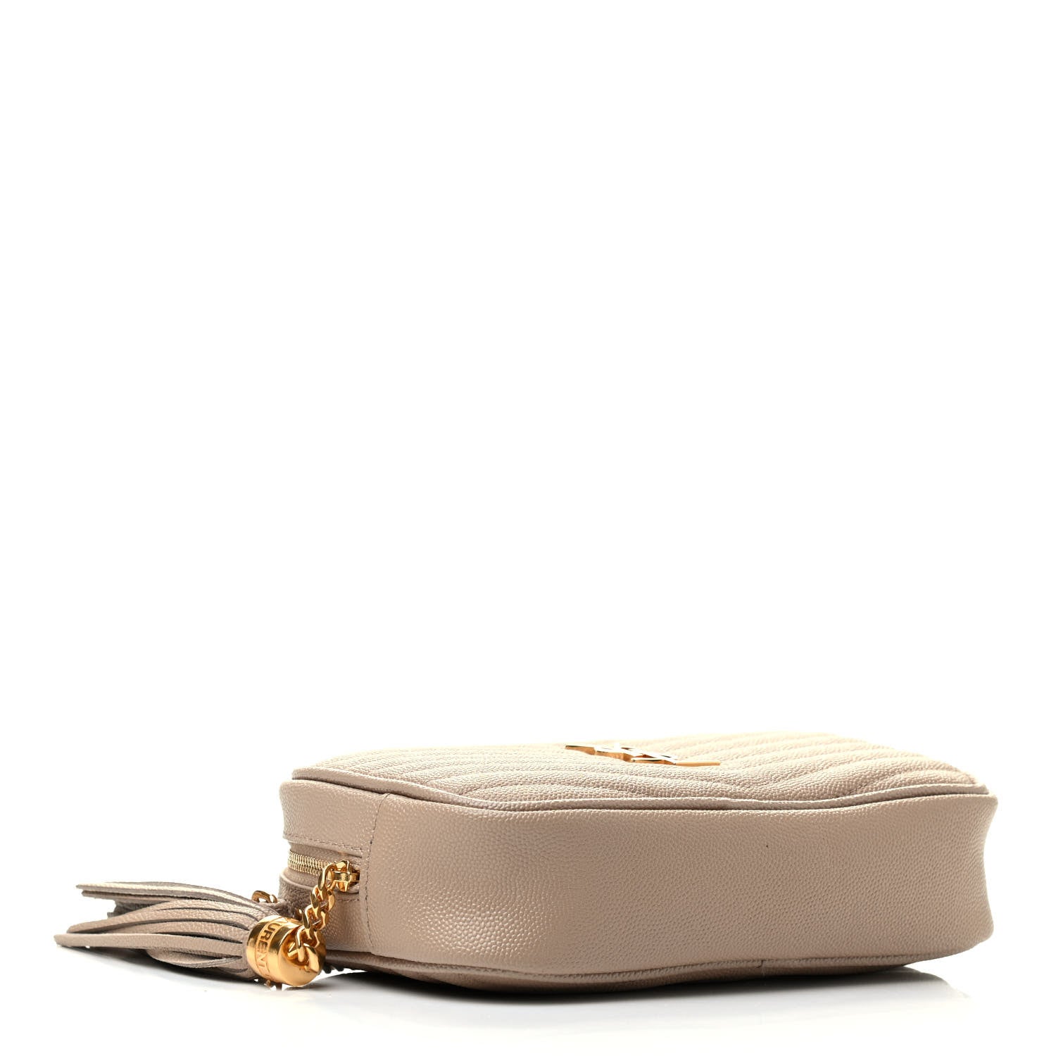 Saint Laurent Grain De Poudre Matelasse Monogram Mini Lou Camera Bag Dark Beige 5 of 10