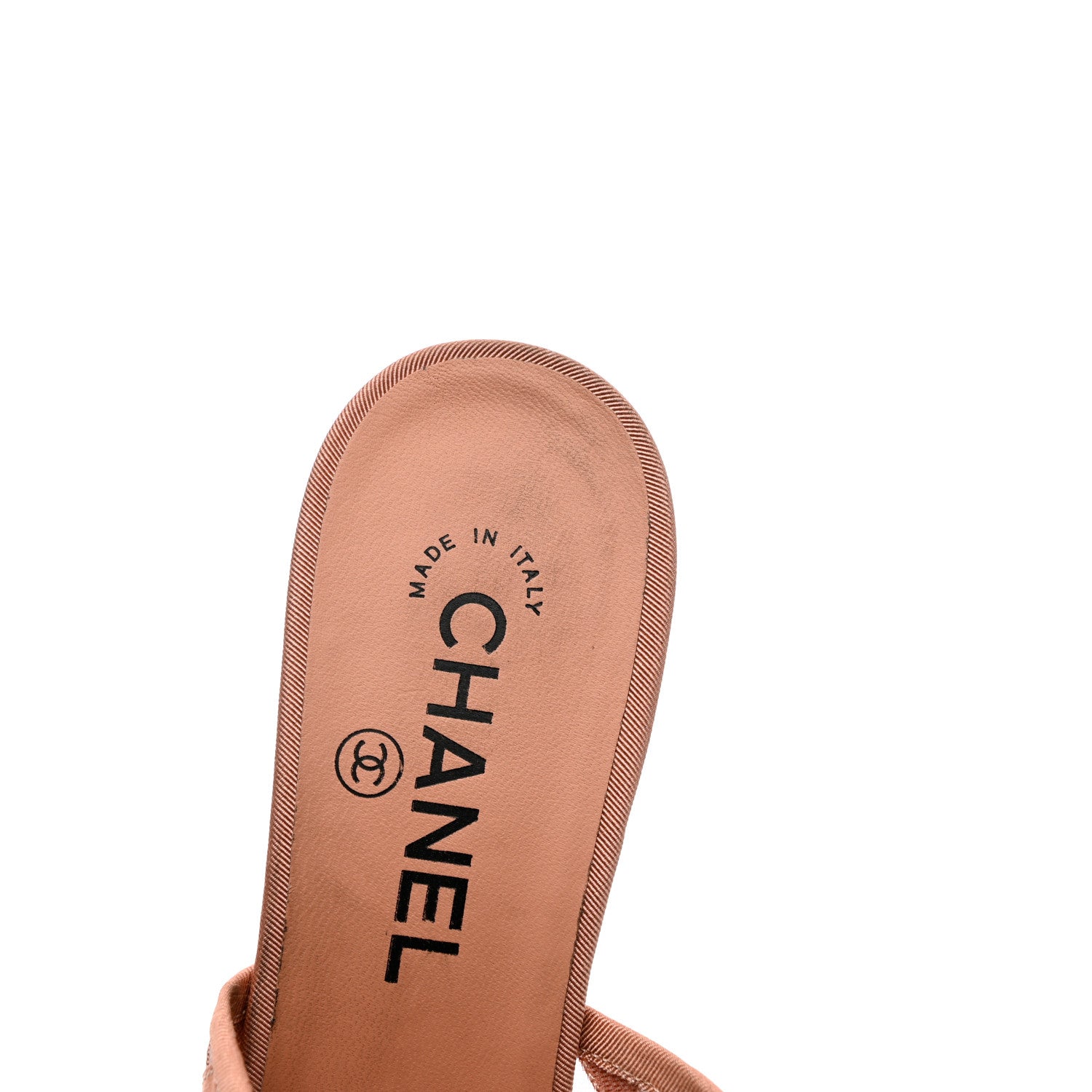 Chanel Mesh Grosgrain CC Mules 40 Beige Pink 12 of 14