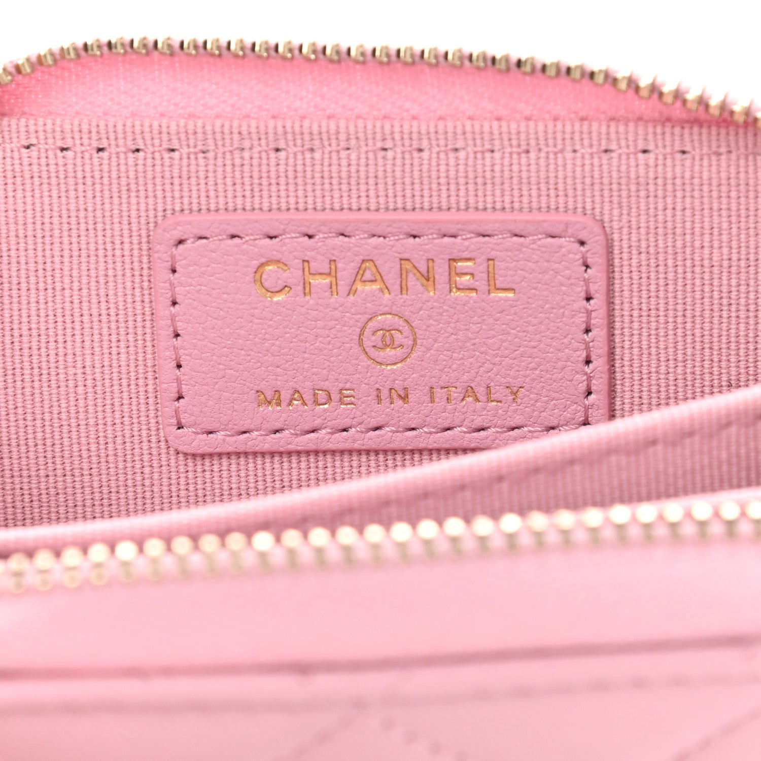 Chanel Iridescent Calfskin Quilted Zip Coin Purse Wallet Light Pink 6 of 8
