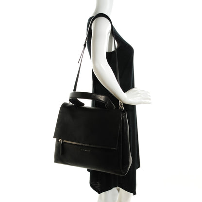 Givenchy Waxy Grained Calfskin Medium Pandora Pure Flap Bag Black 2 of 7