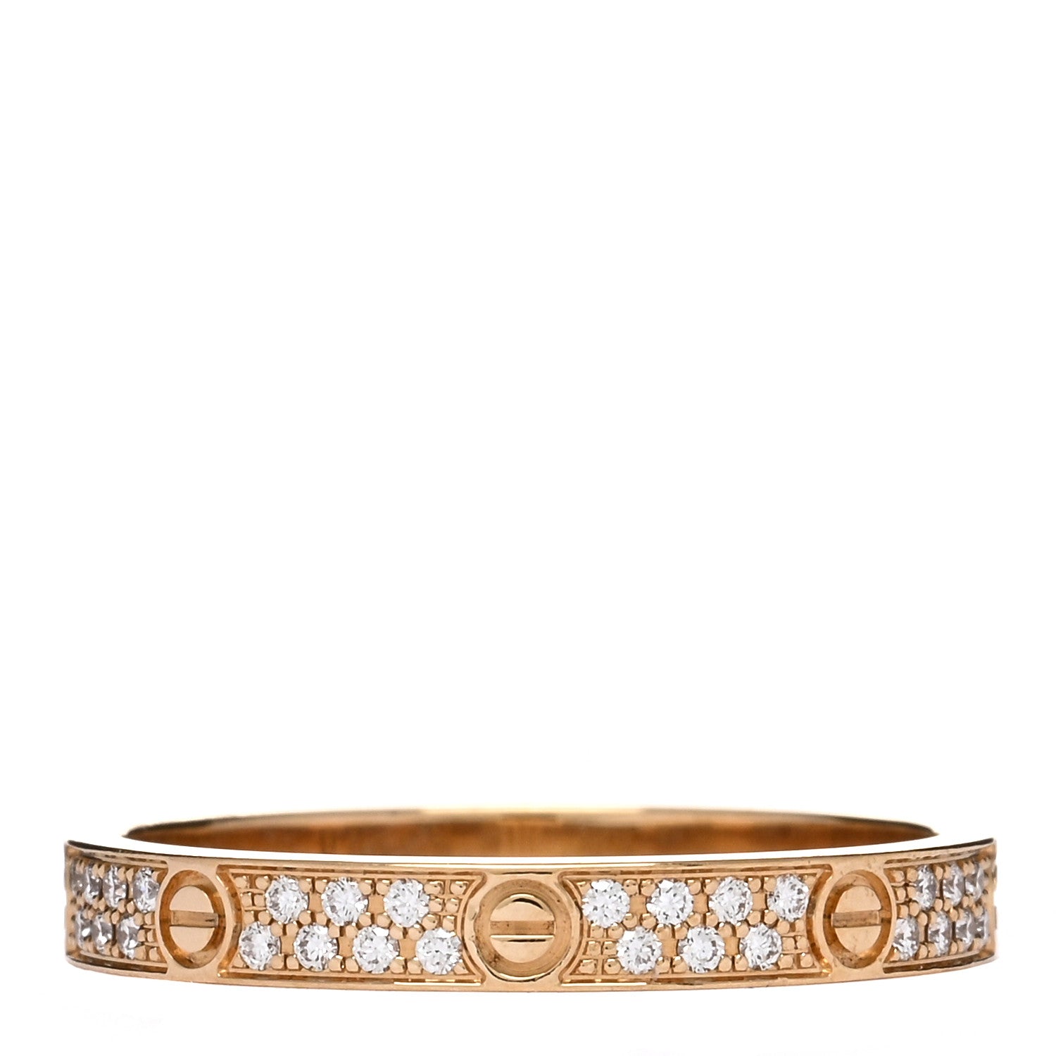 Cartier 18K Yellow Gold Diamond 2.6mm LOVE Paved Band Ring 50 5.25 3 of 5