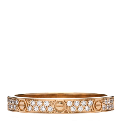 Cartier 18K Yellow Gold Diamond 2.6mm LOVE Paved Band Ring 50 5.25 3 of 5