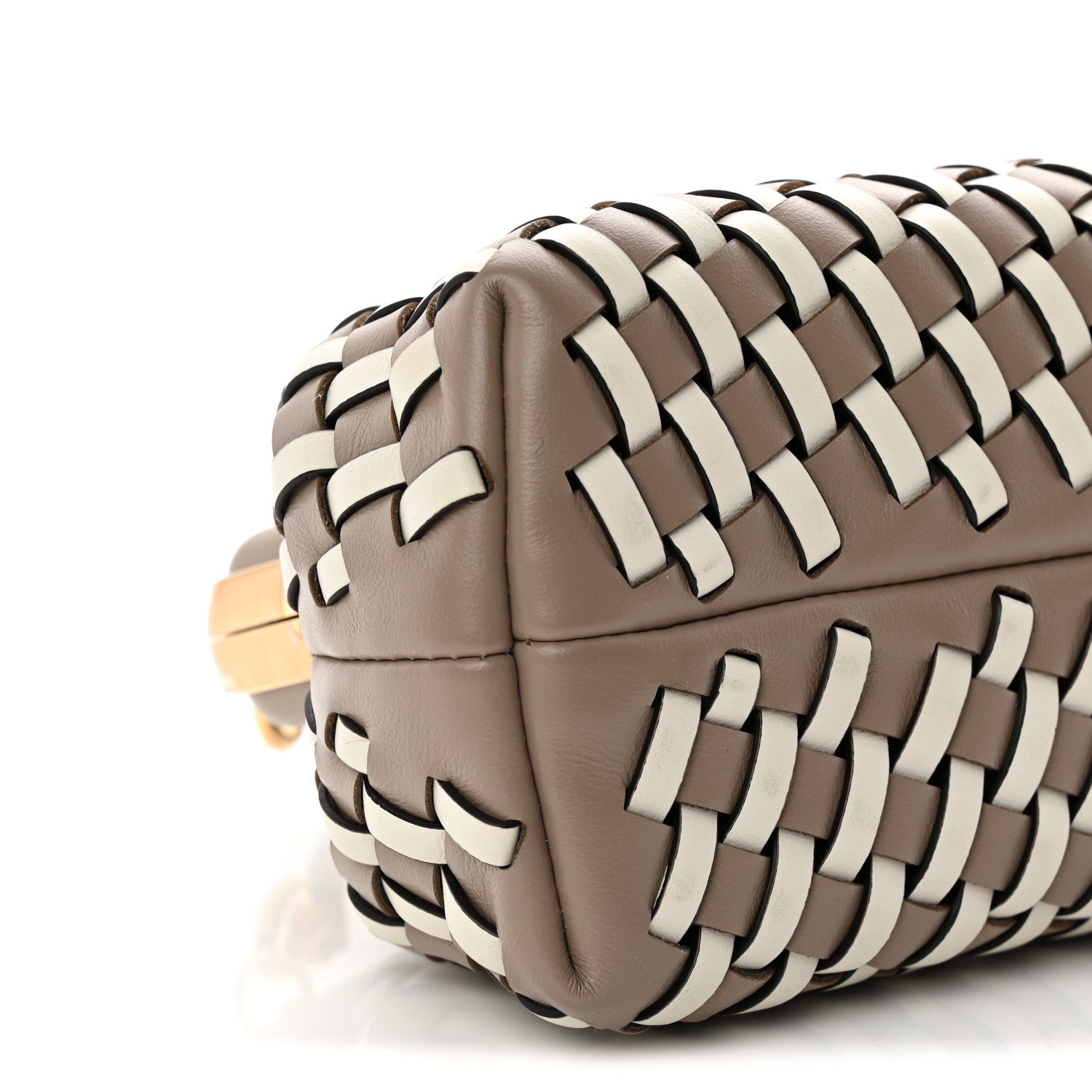 Fendi Vitello Grace Intreccio Nappa Small Fendi First Tortora White Rice 9 of 10