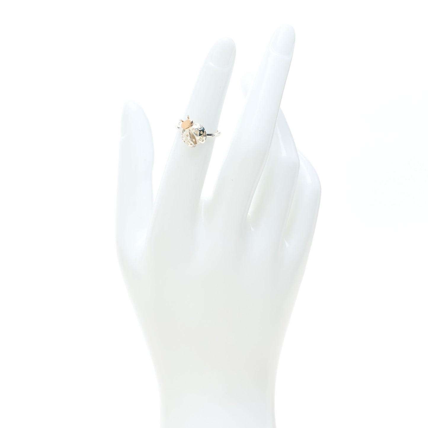 Sterling Silver 18K Rose Gold Return to Tiffany Love Bugs Ladybug Ring 47 4
