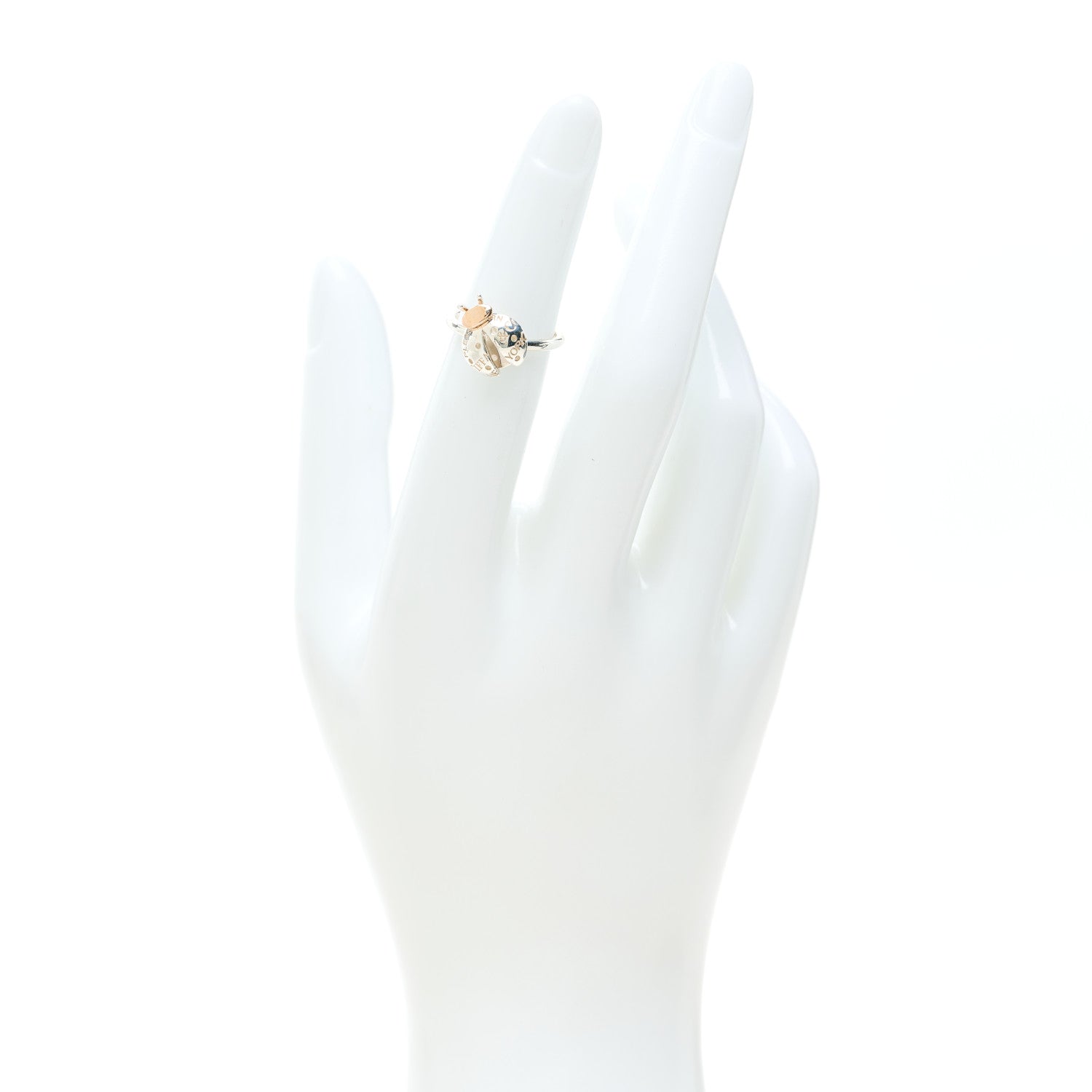 Tiffany Sterling Silver 18K Rose Gold Return to Tiffany Love Bugs Ladybug Ring 47 4 2 of 5