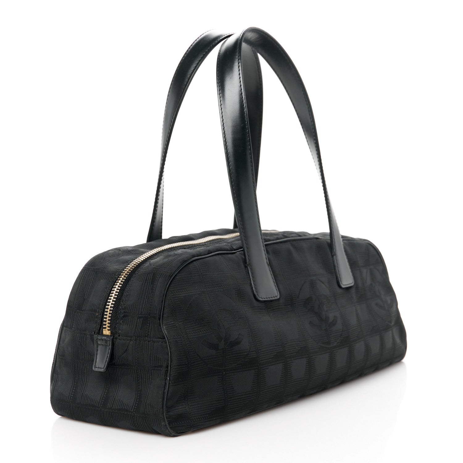 Chanel Nylon Travel Bowler Black 3 of 10