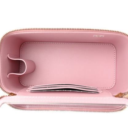Chanel Lambskin Resin Quilted Vanity Case With Chain Light Pink 5 of 11