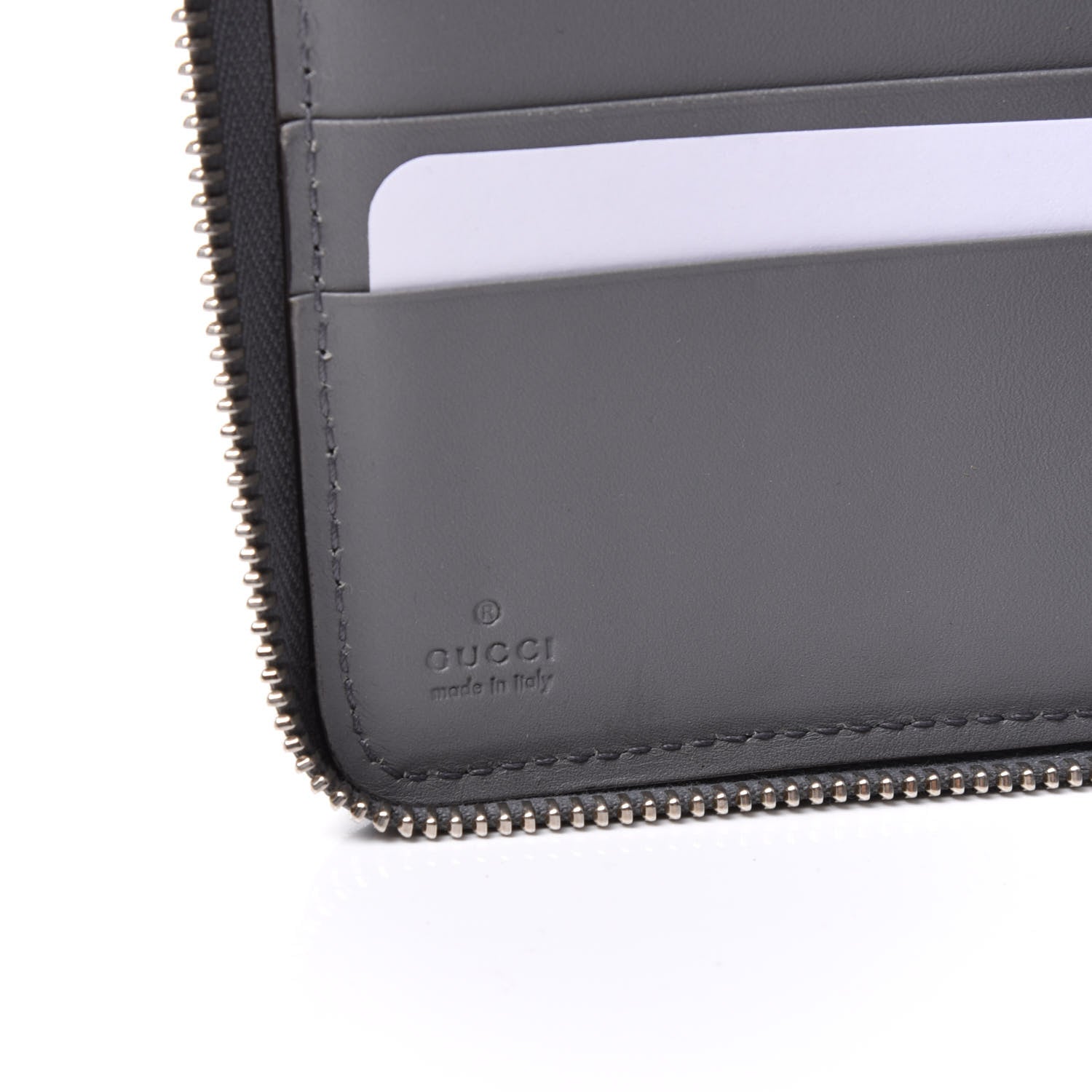 Gucci GG Supreme Monogram Zip Around Organizer Wallet Ecru Grigio 7 of 8