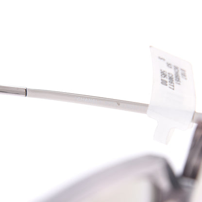 Chanel 18K White Gold Mirror Square Sunglasses 6051 Gray 5 of 6