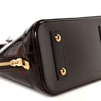 Louis Vuitton Vernis Rayures Alma BB Amarante 8 of 9