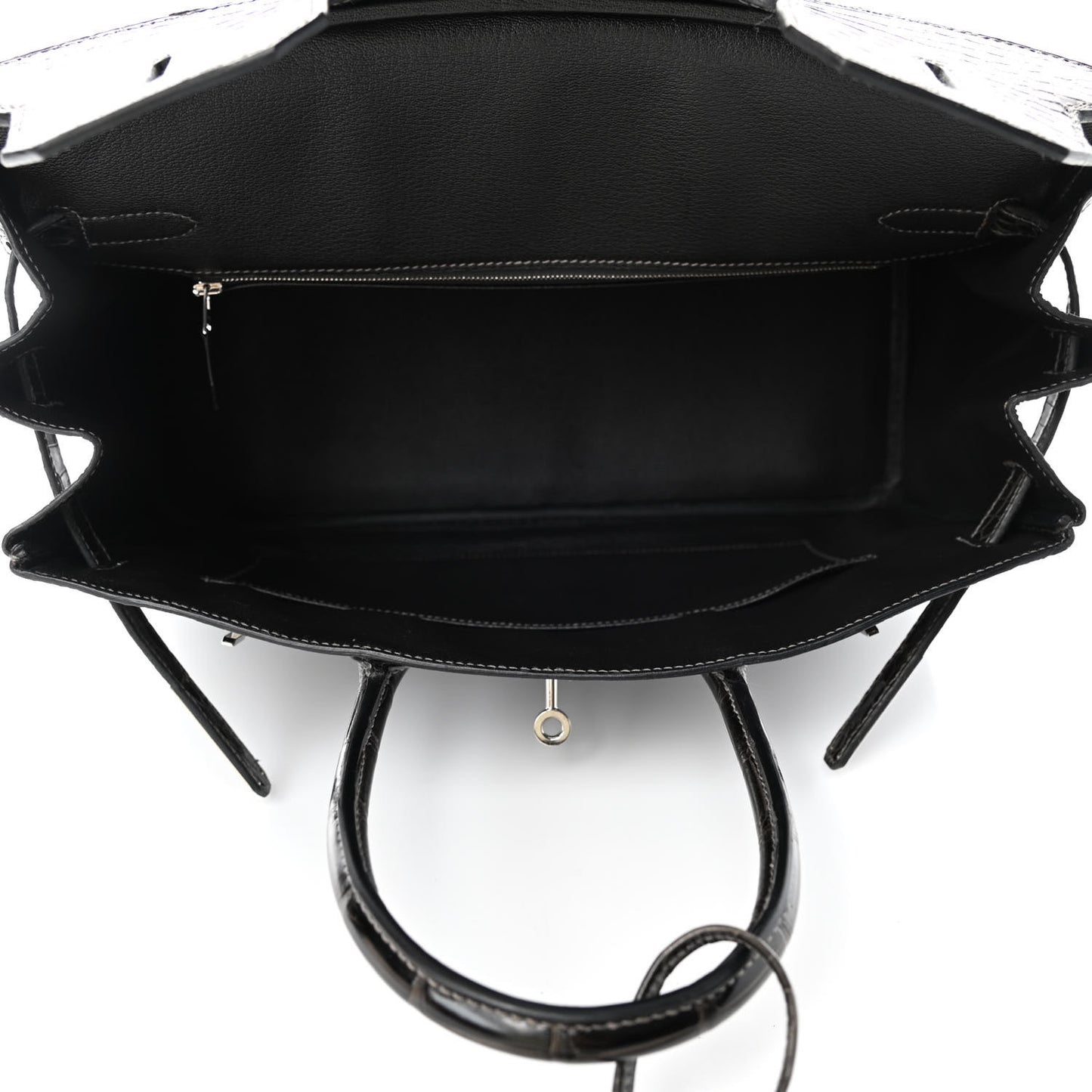 Shiny Porosus Crocodile Birkin 35 Graphite