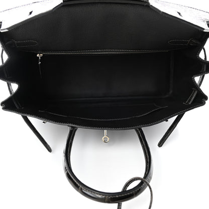 Hermes Shiny Porosus Crocodile Birkin 35 Graphite 4 of 10