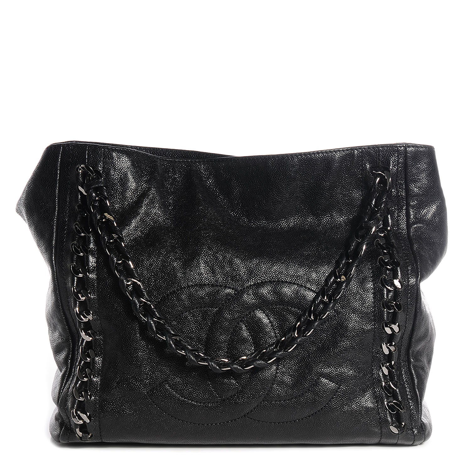 Chanel Glazed Caviar Modern Chain Tote Black 1 of 7
