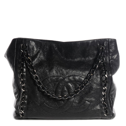 Chanel Glazed Caviar Modern Chain Tote Black 1 of 7