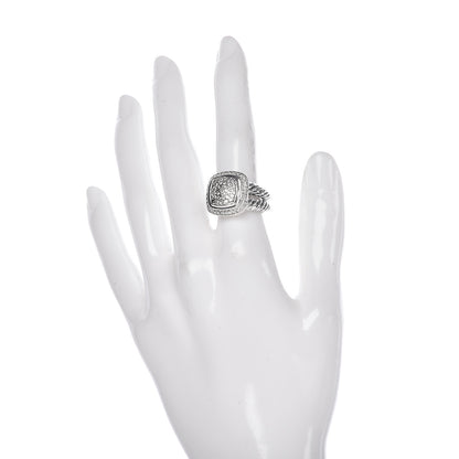 David Yurman Sterling Silver Diamond 11mm Albion Pave Ring 50 5.5 2 of 5