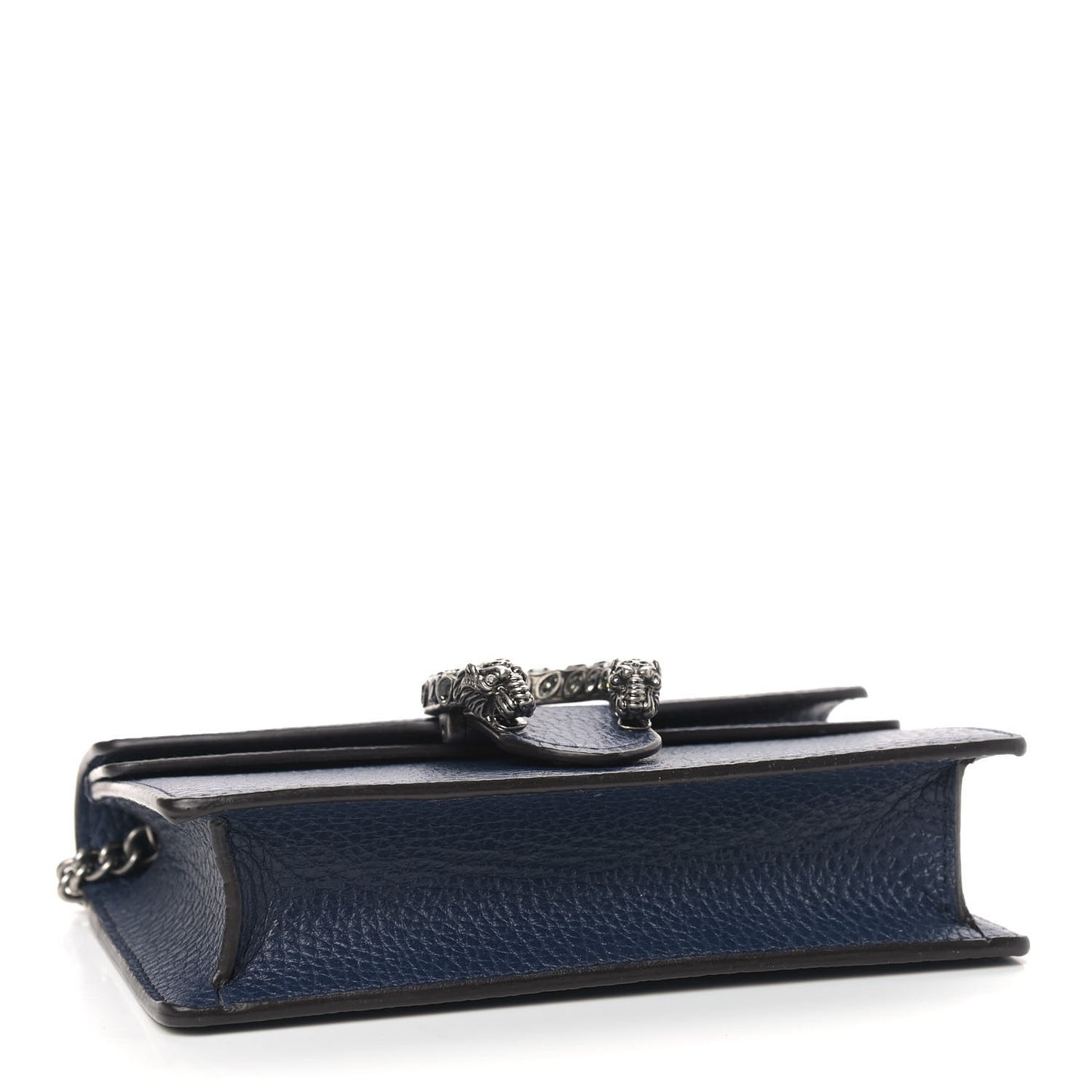 Dollar Calfskin Crystal Super Mini Dionysus Shoulder Bag Blue Agata Black Diamond