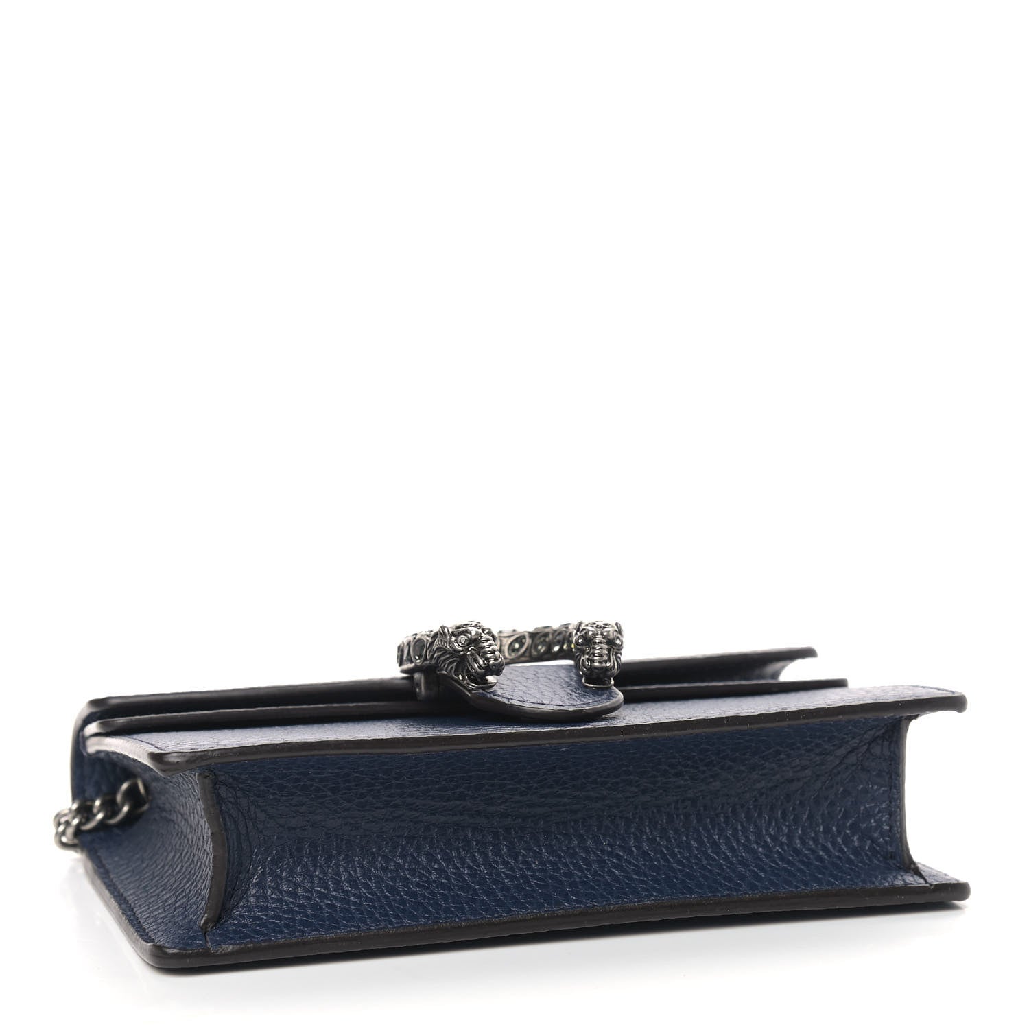 Gucci Dollar Calfskin Crystal Super Mini Dionysus Shoulder Bag Blue Agata Black Diamond 4 of 8