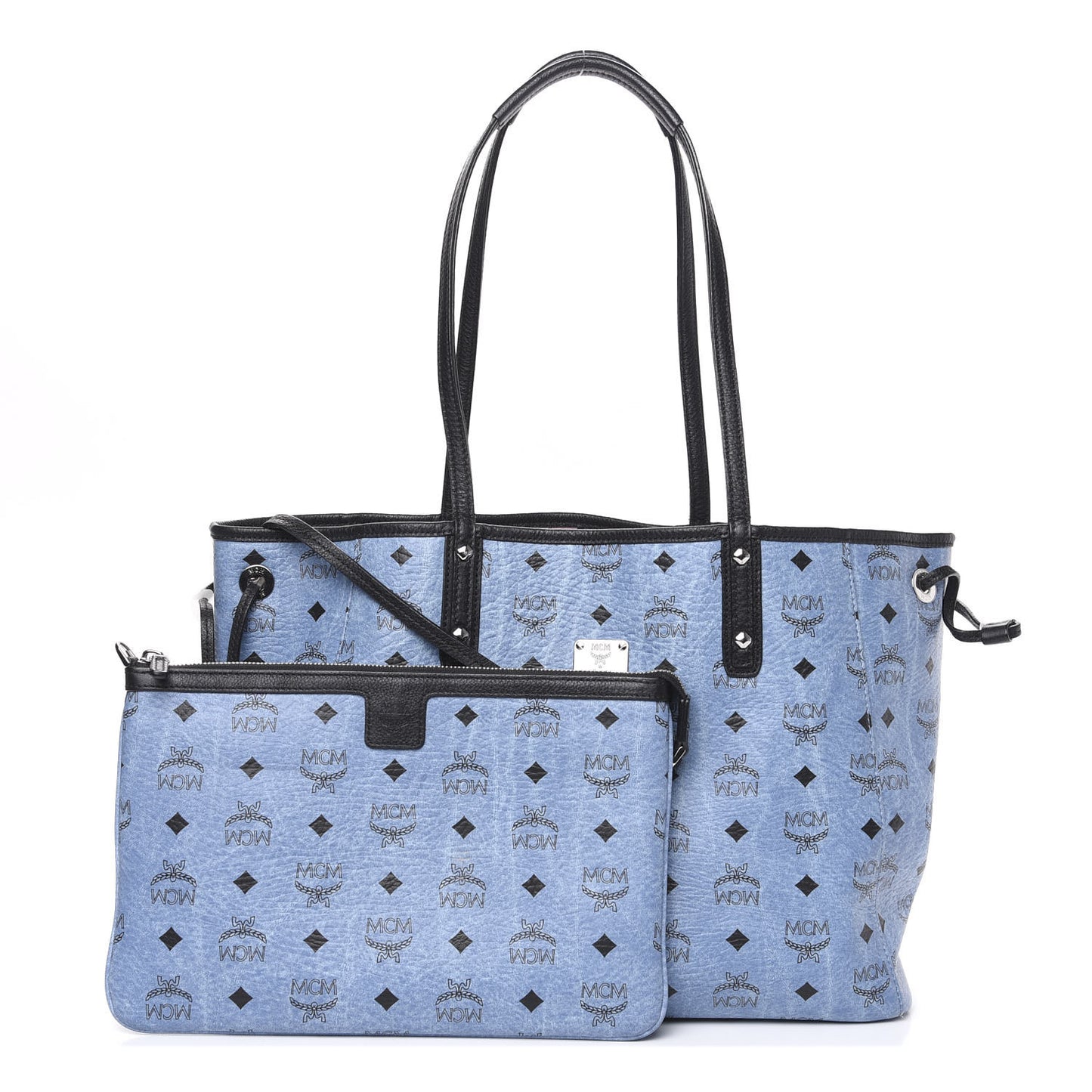Visetos Medium Project Reversible Shopper Tote Blue