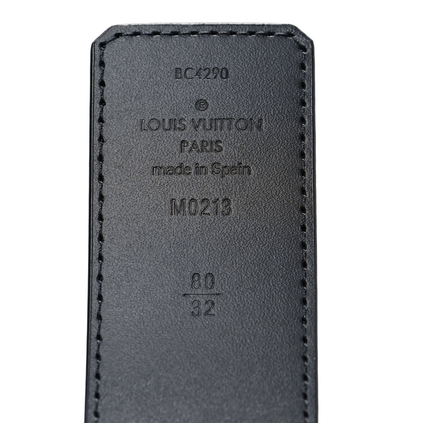 Damier Graphite 40mm LV Initiales Belt 80 32