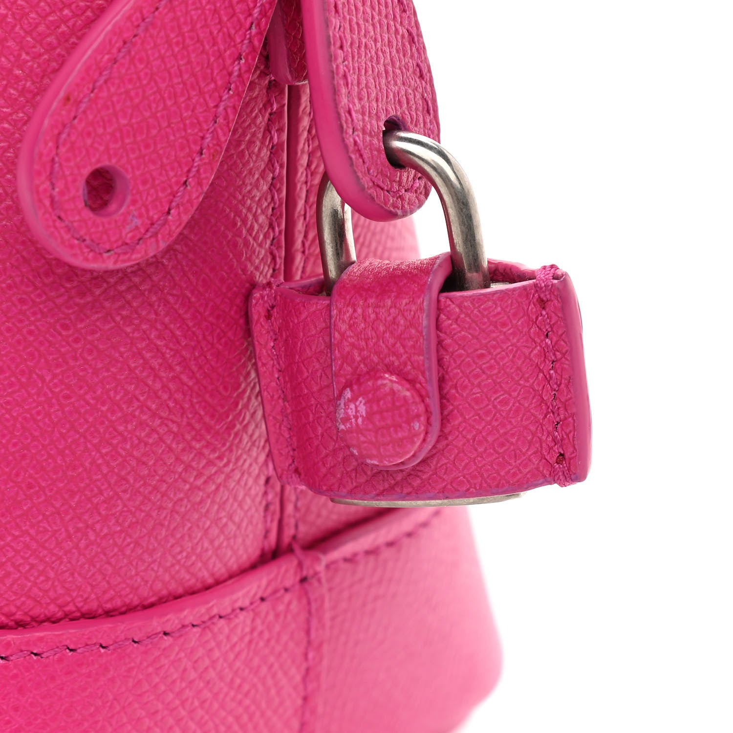 Balenciaga Signature Grained Calfskin Logo S Ville Top Handle Bag Fuchsia 11 of 14