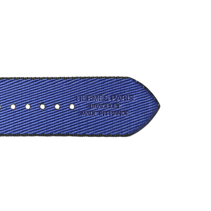 Hermes Nylon Weave Apple Watch Single Tour Band 40mm Black Bleu Saphir 3 of 5